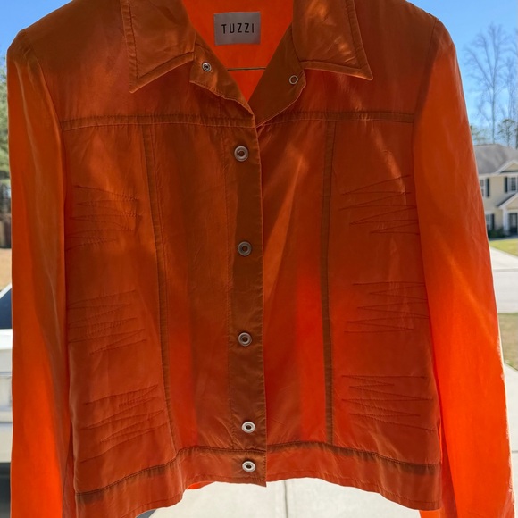 Tuzzi Brand Orange Jean Jacket for Women - Picture 8 of 16